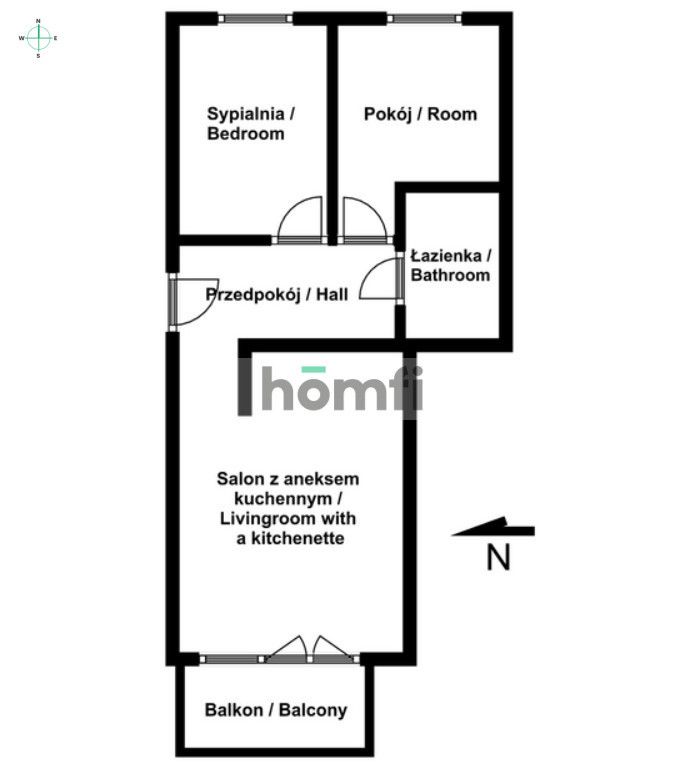 3-room apartment with a balcony - Myśliwskie Wzgórze - Apartment - Sale - Gdańsk, Piecki-Migowo