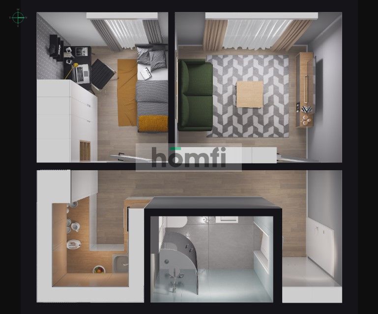 BRIGHT TWO-ROOM APARTMENT WITH SEPARATE KITCHEN - Apartment - Sale - Radom, Borki