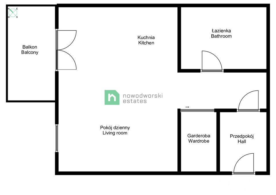 Kawalerka 32m2 z balkonem blisko Magnolia Park - Mieszkanie - Wynajem - Wrocław, Fabryczna / Gądów Mały