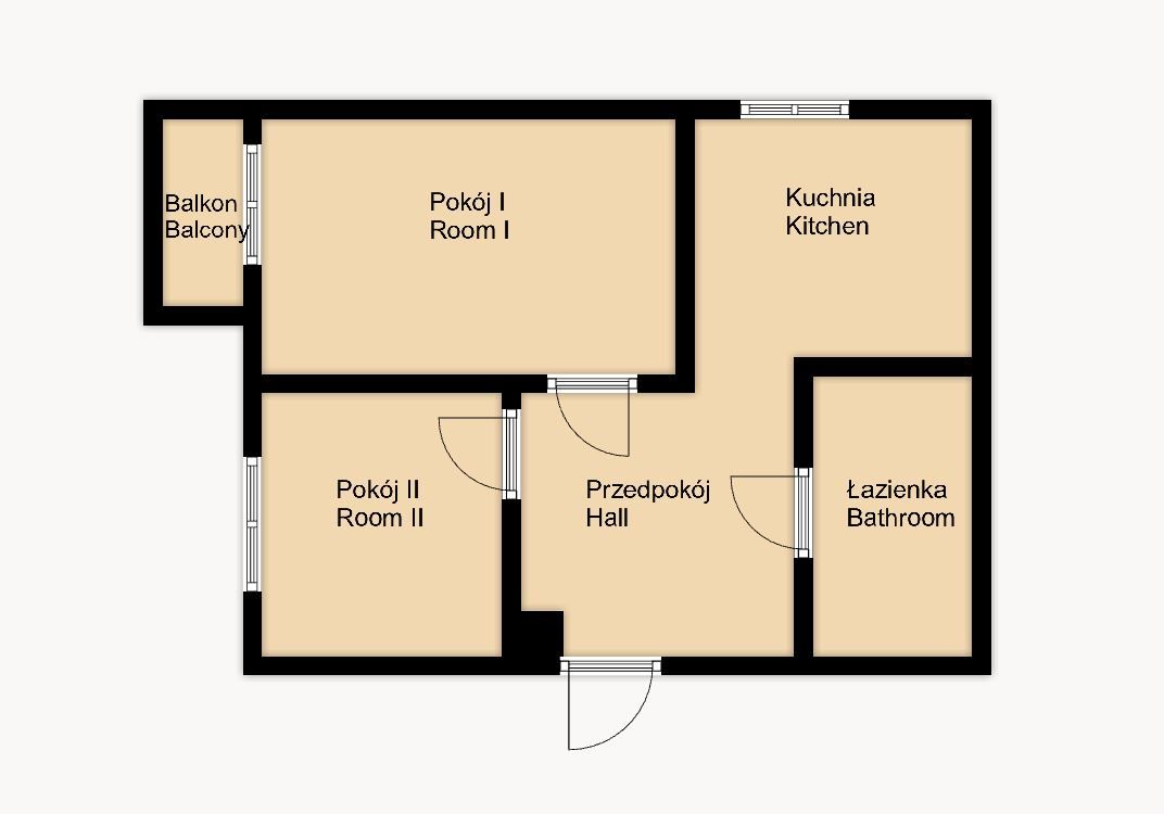 2 pokoje | oddzielna kuchnia | Olsza - Mieszkanie - Wynajem - Kraków, Śródmieście / Olsza