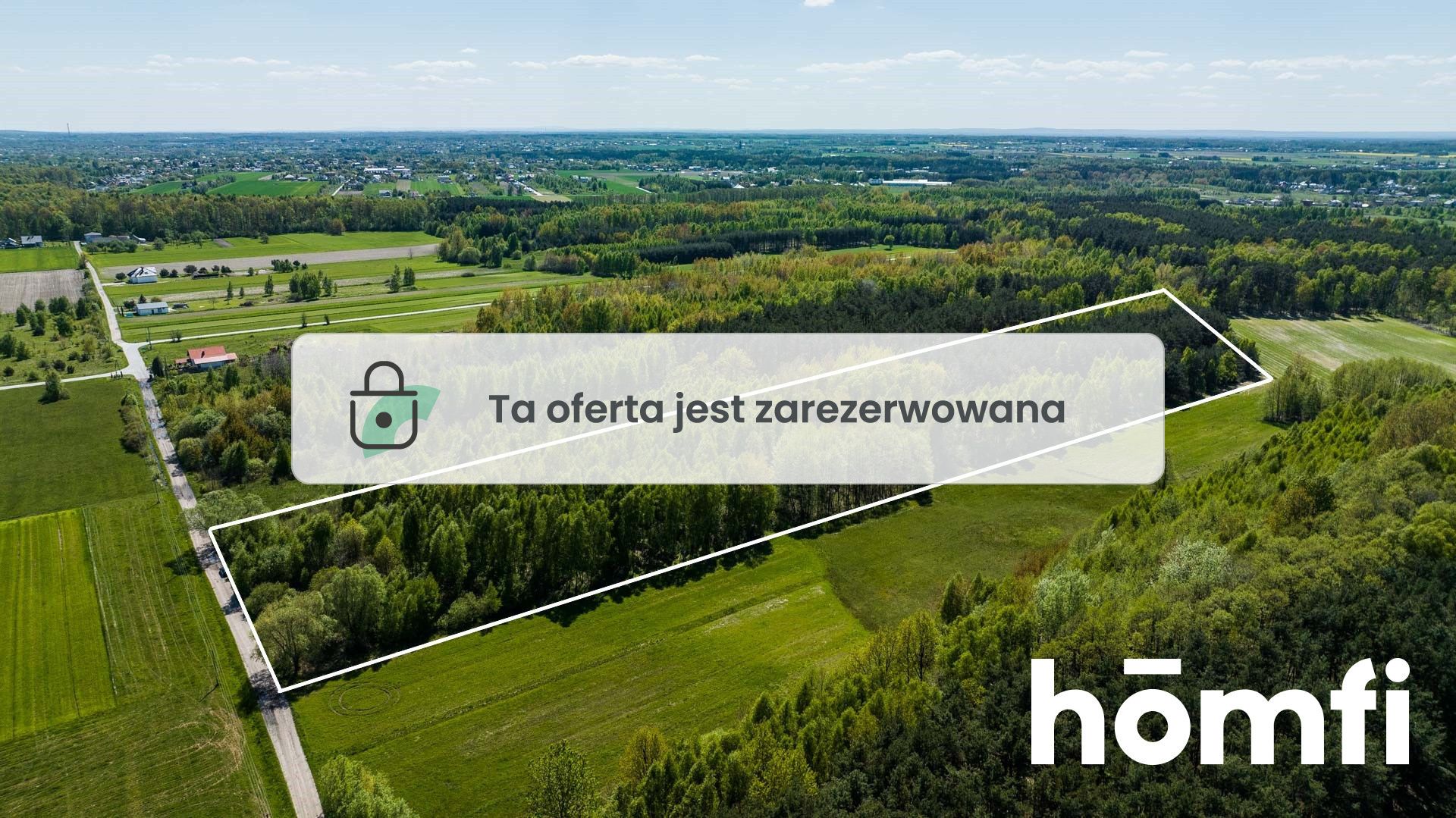 Plot surrounded by a forest, 8800 m2 - Plot - Sale - Radomski, Zakrzew / Dąbrówka Nagórna-Wieś