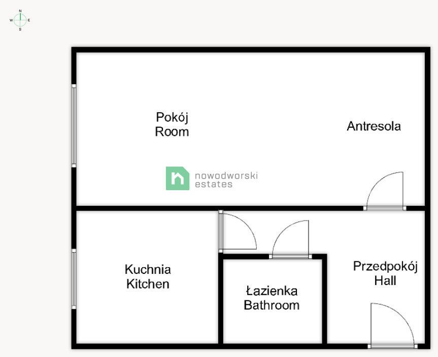 Duża kawalerka z osobną kuchnią i antresolą blisko Rynku - Mieszkanie - Wynajem - Wrocław, Stare Miasto