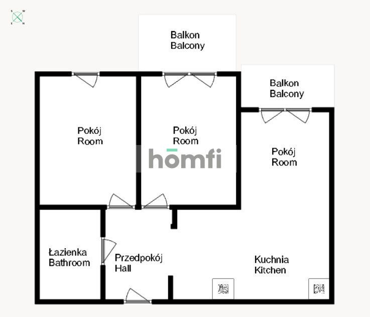 Centrum 3-pok. 2 balkony + komórka lokatorska - Mieszkanie - Wynajem - Wrocław, Krzyki