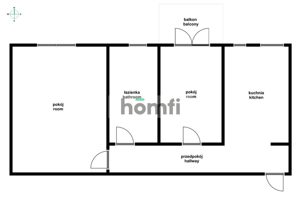 2 rooms with balcony and basement in BOREK building - Apartment - Rent - Wrocław, Krzyki / Borek