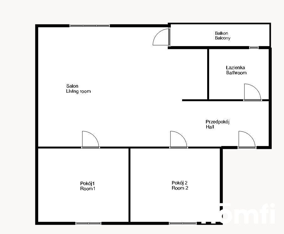 3 pokojowe mieszkanie z balkonem w pobliżu Parku Zachodniego - Mieszkanie - Sprzedaż - Wrocław, Fabryczna