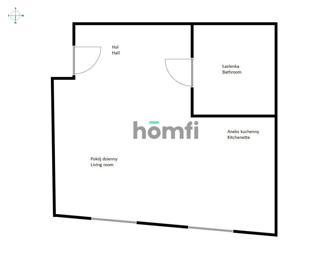 Studio apartment - close to the city center (Legnicka Street) - Apartment - Rent - Wrocław, Fabryczna / Popowice