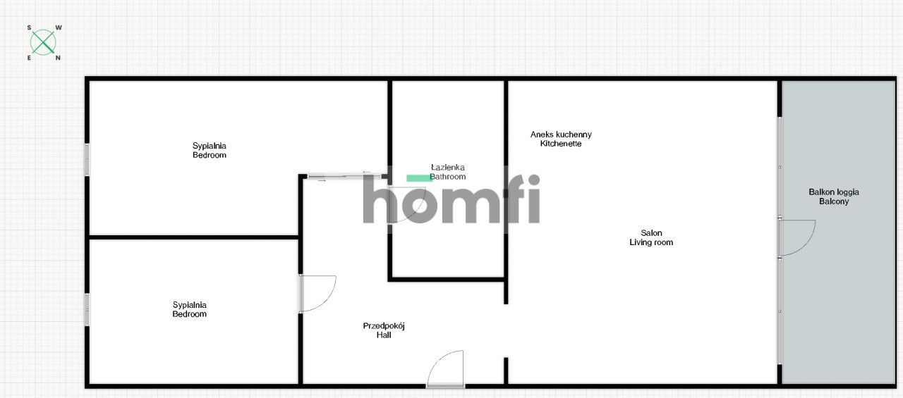 3-room apartment 77,45m2 at Opalowa st. Księże Małe/Krzyki - Apartment - Sale - Wrocław, Krzyki / Księże Małe
