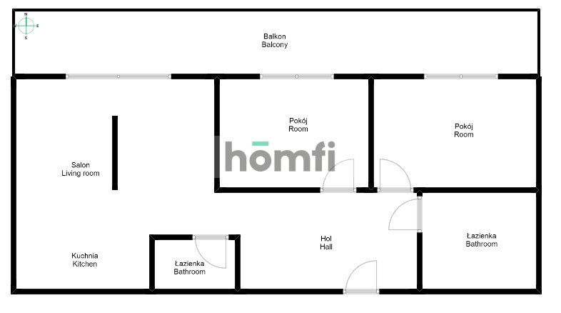 Trzypokojowy apartament na wynajem - ul. Walońska - Mieszkanie - Wynajem - Wrocław, Krzyki