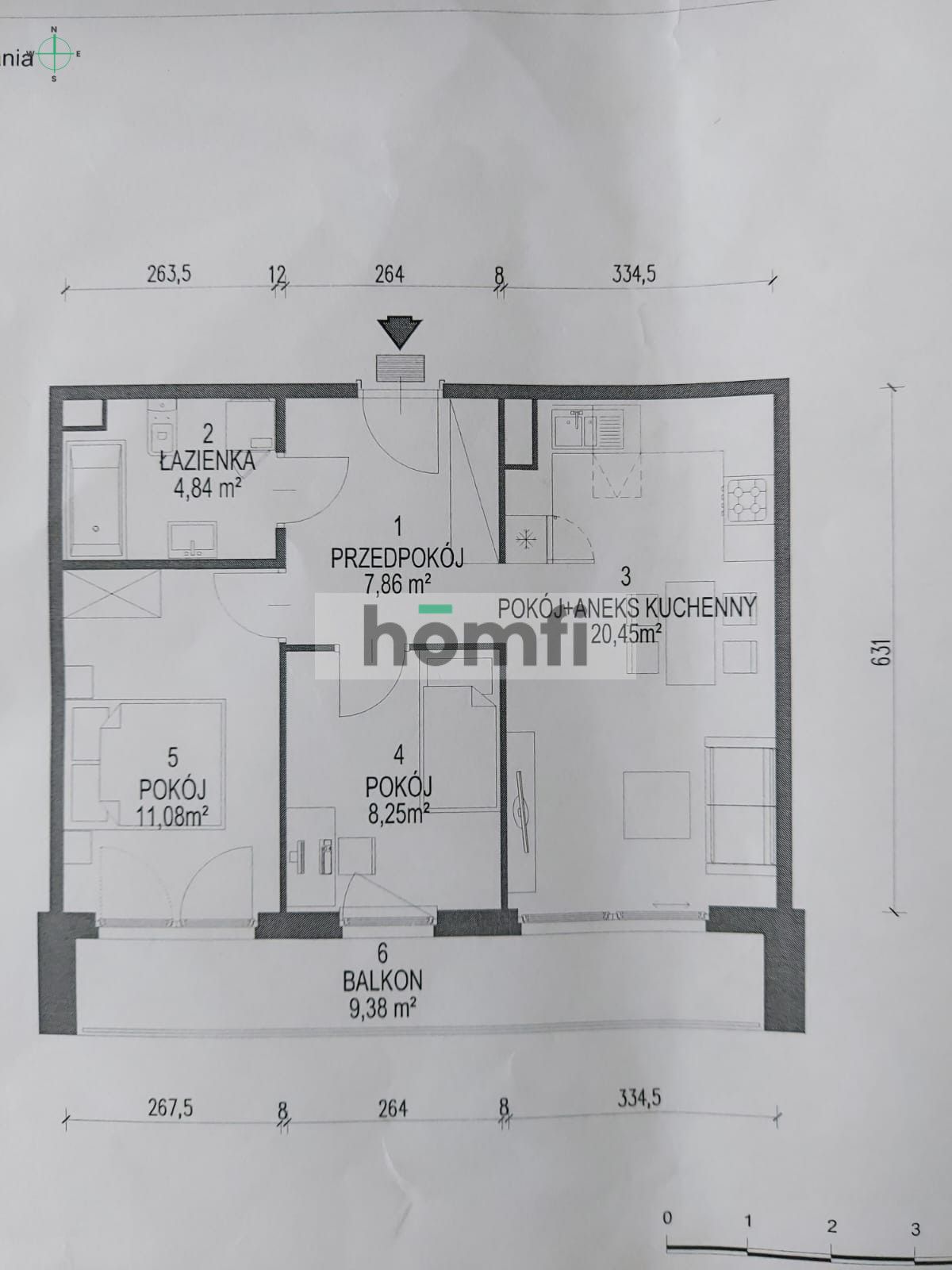 Nowe, trzypokojowe mieszkanie z dużym tarasem w inwestycji Dąbska Street - Mieszkanie - Wynajem - Kraków, Śródmieście