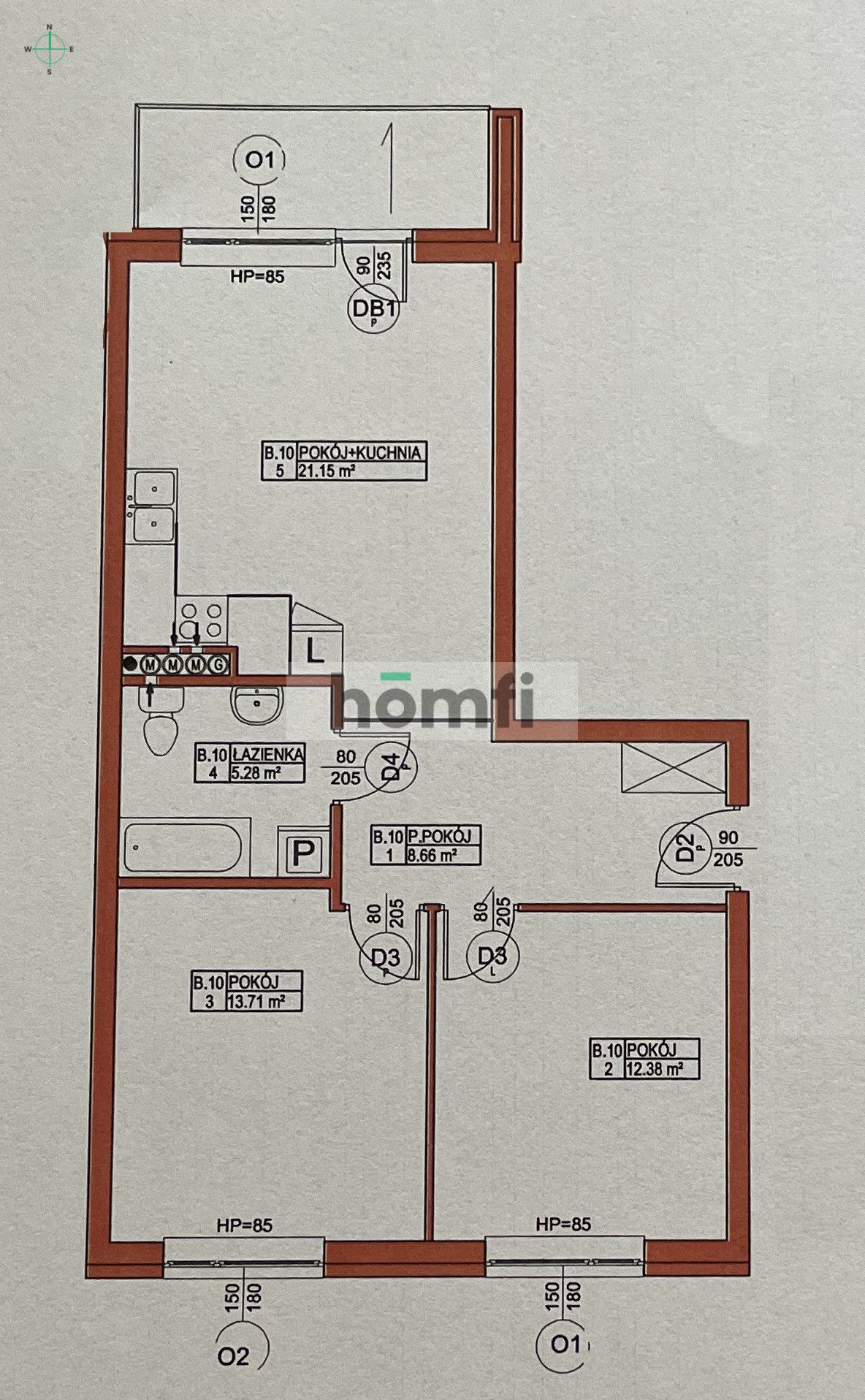 Słoneczne 3-pokojowe mieszkanie z panoramą miasta! - Mieszkanie - Sprzedaż - Tczewski, Tczew