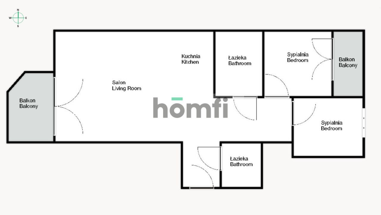 D 3-room apartment close to city centre - Apartment - Rent - Wrocław, Krzyki / Przedmieście Oławskie