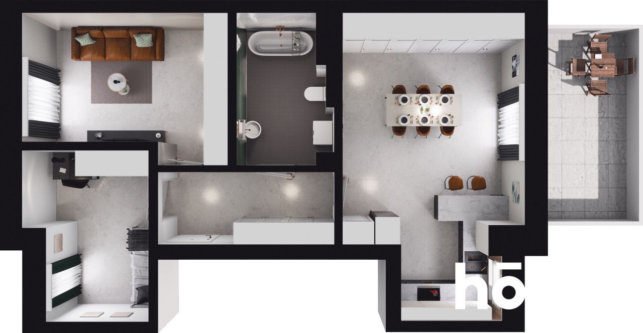 APARTMENT WITH A LARGE BALCONY AND A PARKING SPACE - Apartment - Sale - Rzeszowski, Krasne / Malawa