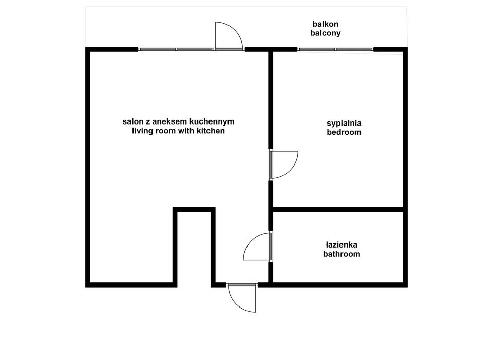 2 pokoje z balkonem i komórką - Olimpia Port - Apartment - Rent - Wrocław, Psie Pole / Swojczyce