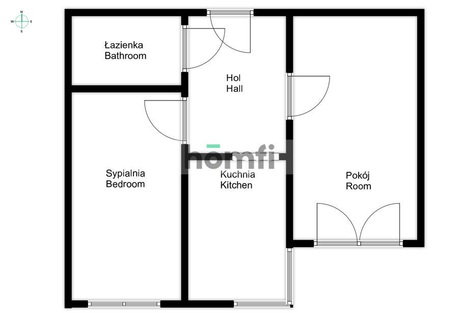 Rozkładowe dwupokojowe mieszkanie, Krzyki - Mieszkanie - Wynajem - Wrocław, Krzyki