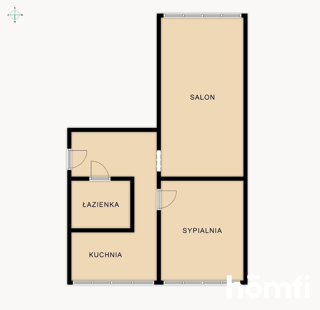 2 oddzielne pokoje 44m2 | UŁ - Mieszkanie - Wynajem - Łódź, Widzew