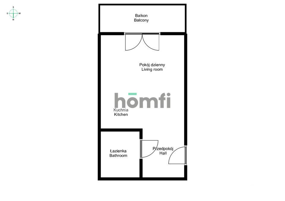 A studio with a big tarrace, air-conditioning - Otyńska - Apartment - Rent - Wrocław, Fabryczna