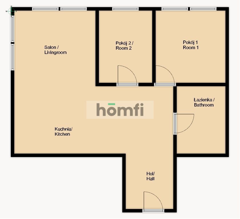 3-room, 56 m2, 2 parking spaces in the garage /Obornicka/Różanka - Apartment - Sale - Wrocław, Psie Pole / Różanka