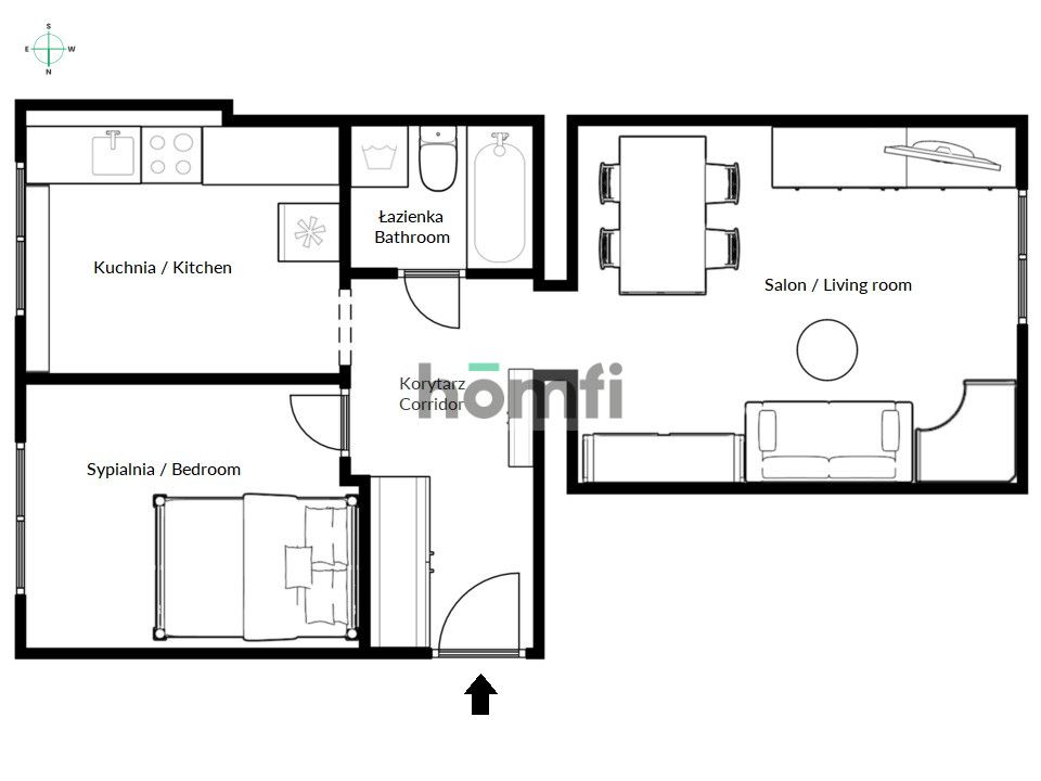 Quiet and bright apartment with a big basement, 2 rooms, MPEC - Zielone Est.| Nowa Huta - Apartment - Sale - Kraków, Nowa Huta