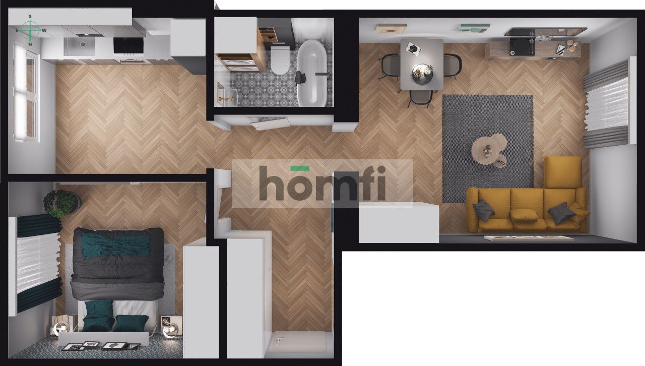 Quiet and bright apartment with a big basement, 2 rooms, MPEC - Zielone Est.| Nowa Huta - Apartment - Sale - Kraków, Nowa Huta