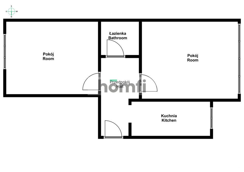 Scheduled 2 room apartment - Ślężna St., 46 sqm - Apartment - Rent - Wrocław, Krzyki / Borek