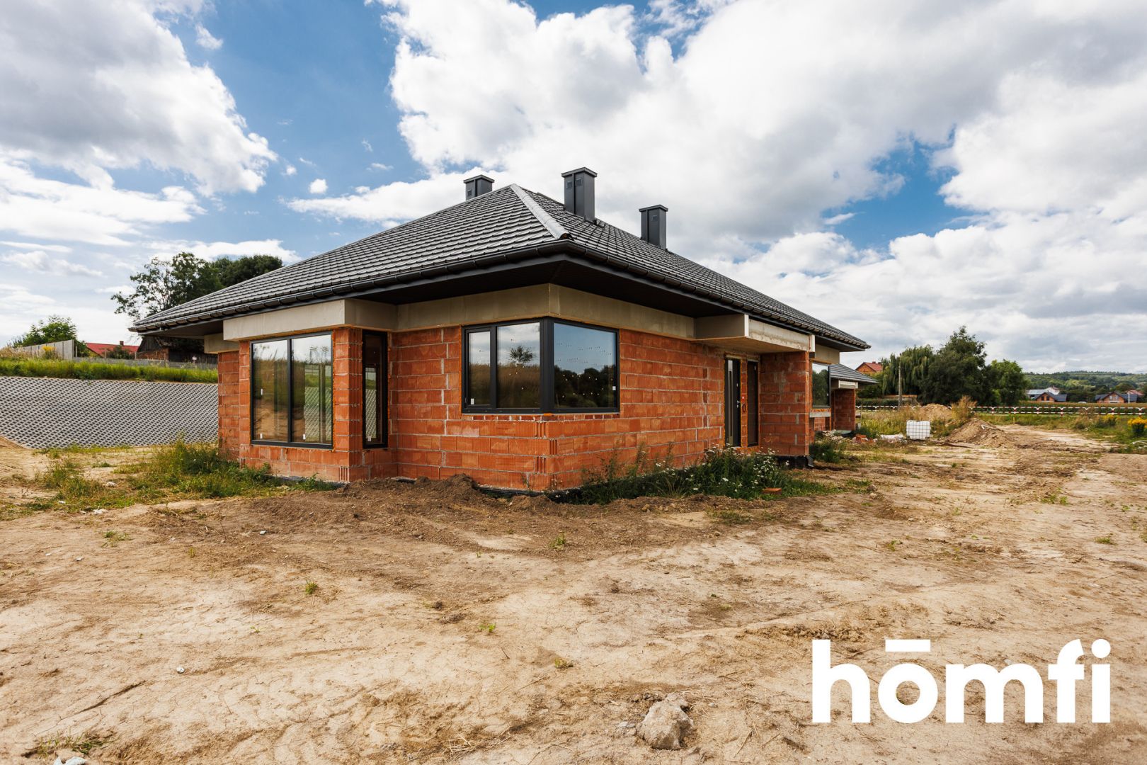 One-story house with large windows | 15 minutes from Krakow | 10 ares - House - Sale - Krakowski, Słomniki / Polanowice