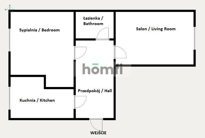 A spaciuos 1-bed room 46m2 - Apartment - Rent - Kraków, Nowa Huta / Nowa Huta