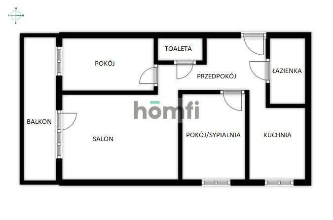3 pokojowe mieszkanie o pow. 56,2 m² z balkonem i piwnicą - Mieszkanie - Sprzedaż - Rzeszów, Wilkowyja