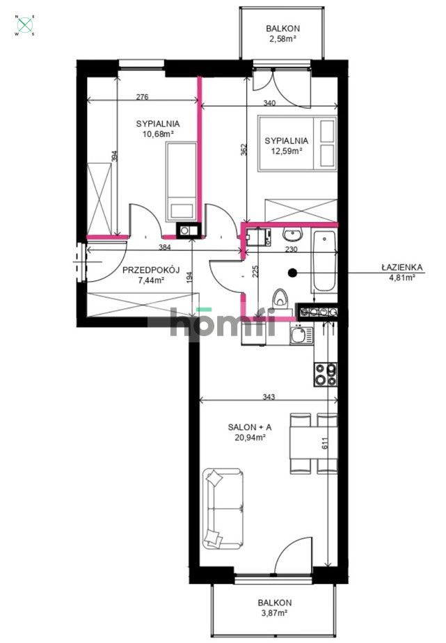 3 pokojowe + miejsce postojowe I osiedle Murowana - Mieszkanie - Wynajem - Wrocław, Psie Pole / Swojczyce