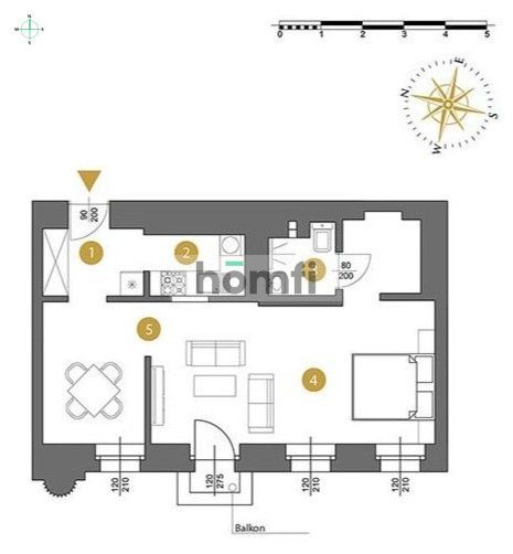 Apartament dwupokojowy - Polonia Residence - Mieszkanie - Sprzedaż - Łódź, Śródmieście