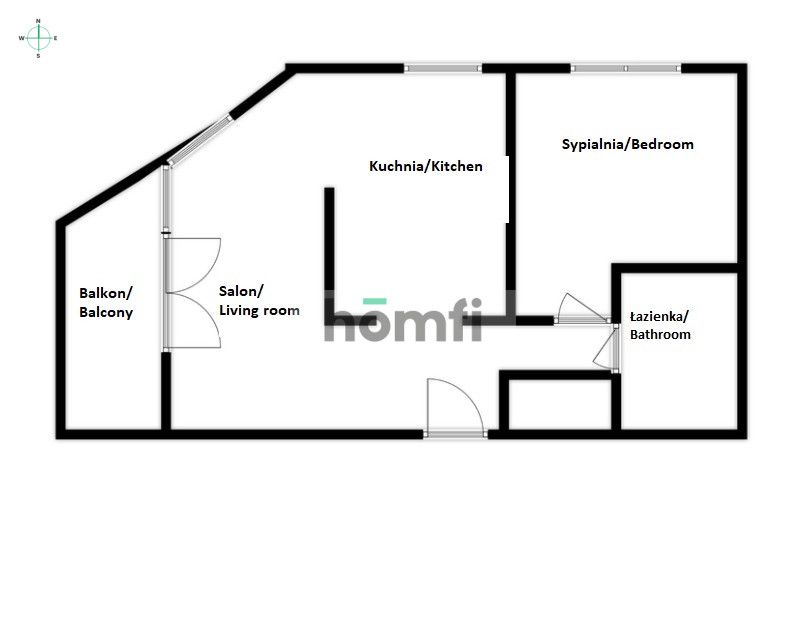 Cozy 2-room with a spacious balcony !!! - Квартира - Оренда - Warszawa, Praga-Południe