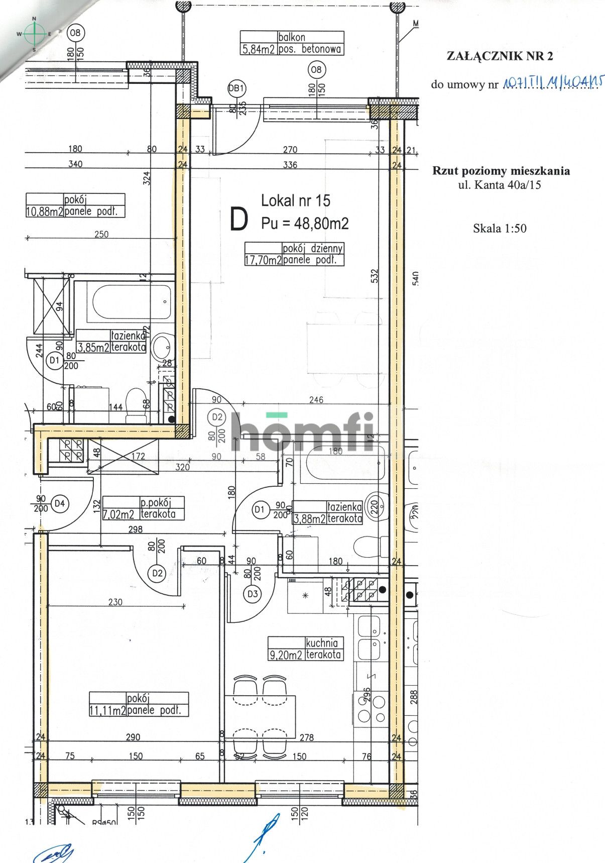 CHARMING APARTMENT 48.41 M2 IN THE HEART OF JAROT - Apartment - Sale - Olsztyn, Jaroty
