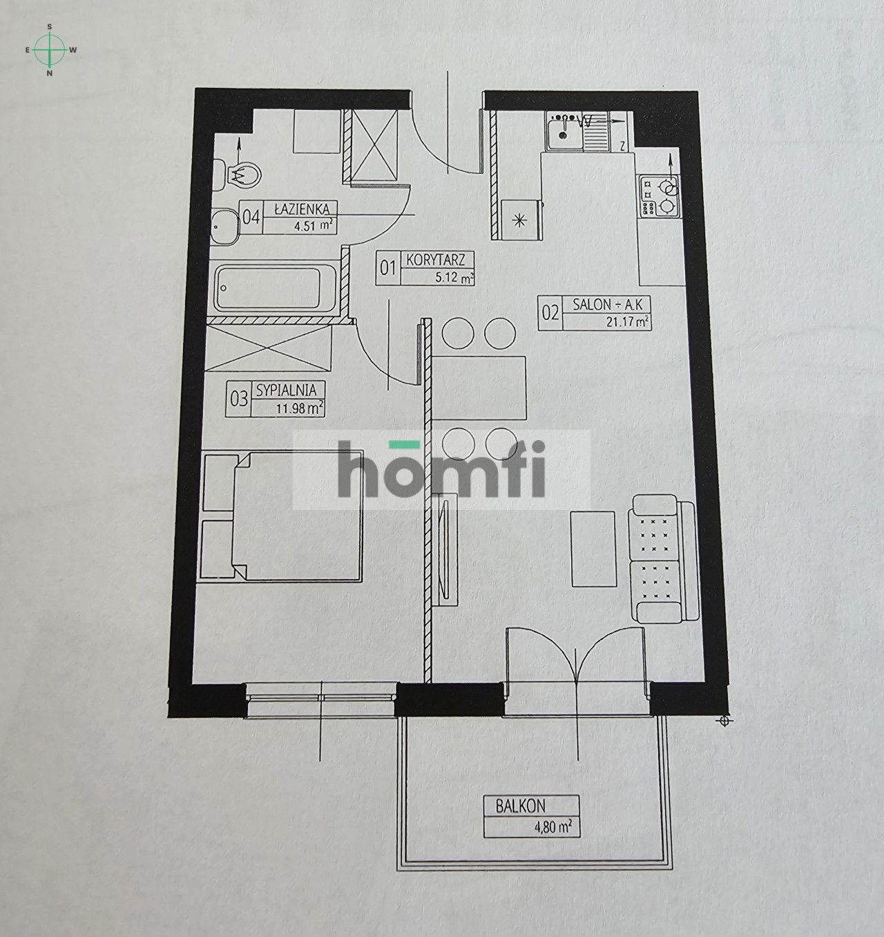 2 pokojowe mieszkanie - Wojszyce - pierwszy najem! - Mieszkanie - Wynajem - Wrocław, Krzyki / Wojszyce