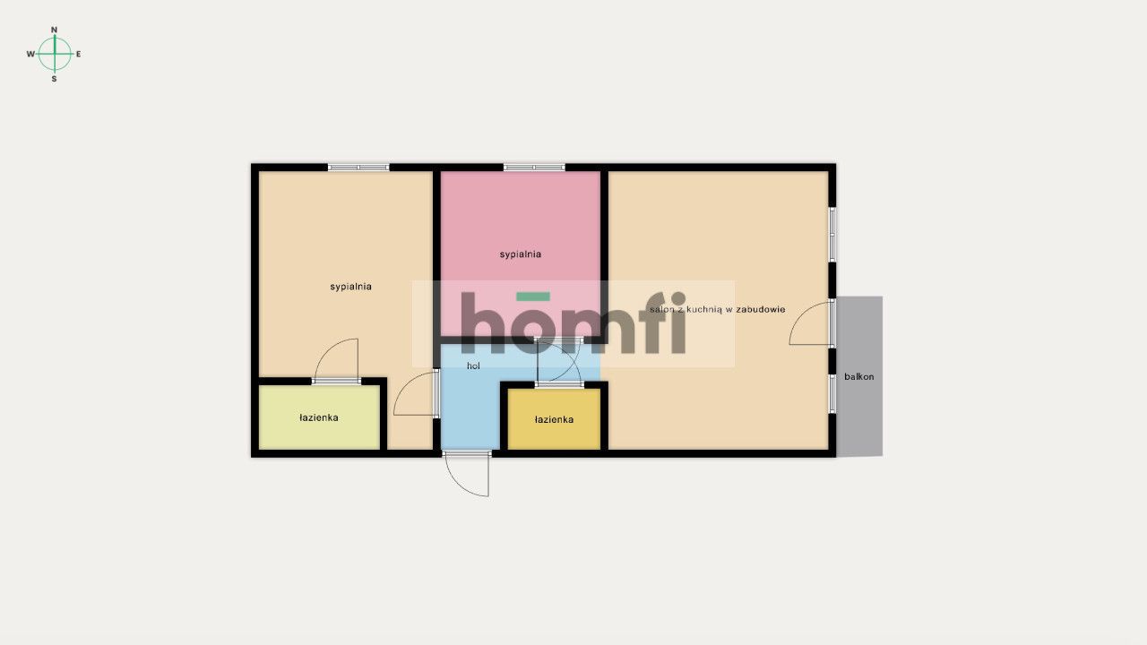 3 pok. mieszkanie 68 m2 ul. Wodna - Mieszkanie - Wynajem - Łódź, Widzew