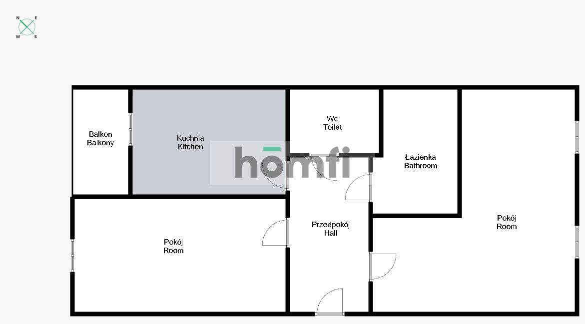 2-pokojowe rozkłądowe mieszkanie ul. Ładna, Plac Grunwaldzki - Mieszkanie - Wynajem - Wrocław, Śródmieście