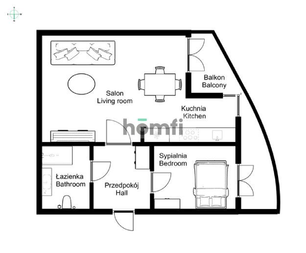 Apartment for rent | balcony, modern Cascades - Apartment - Rent - Kraków, Śródmieście / Prądnik Czerwony