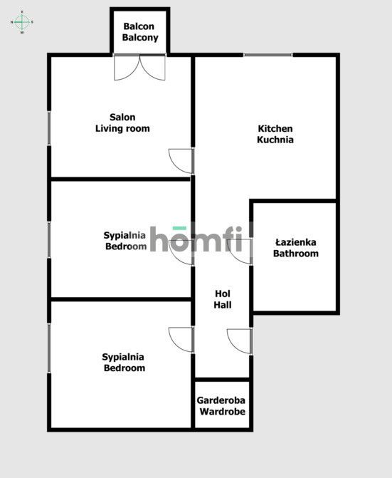 TRZYPOKOJOWE MIESZKANIE Z DUŻYM BALKONEM - Mieszkanie - Sprzedaż - Kraków, Podgórze