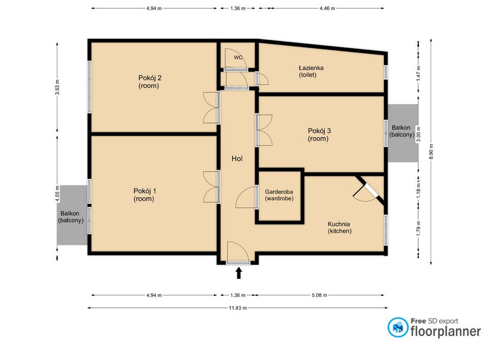 A cozy 3-room apartment in the heart of Lublin - Apartment - Sale - Lublin, Śródmieście