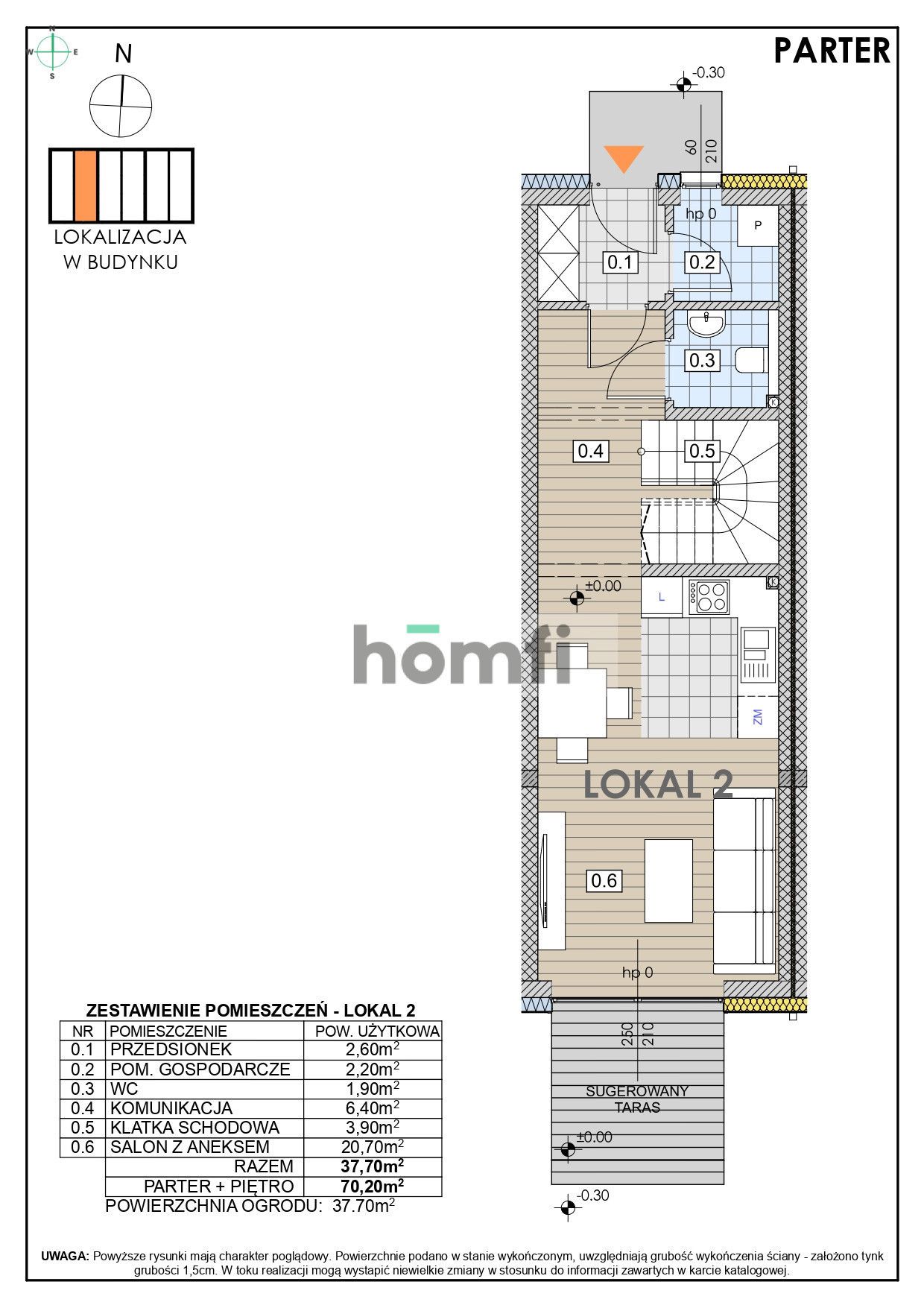 dwupoziomowe mieszkanie z ogródkiem pod Poznaniem - Mieszkanie - Sprzedaż - Poznański, Kleszczewo / Komorniki
