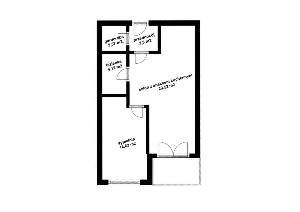 Spacious 2 bedroom apartment - Gliding Street - Apartment - Rent - Katowice, os. Paderewskiego