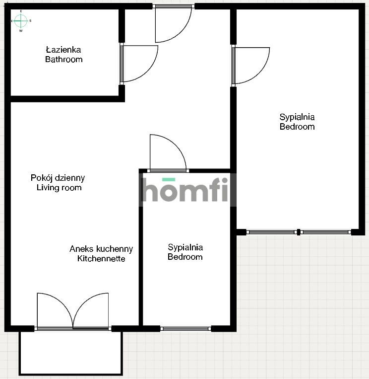 Wygodne i wyposażone | 3 pokoje, parking, balkon - Apartment - Rent - Wrocław, Fabryczna