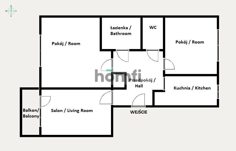Na sprzedaż 3 pokojowe mieszkanie 64,5 m2 (Osiedle Mistrzejowice) - Mieszkanie - Sprzedaż - Kraków, Nowa Huta / Mistrzejowice