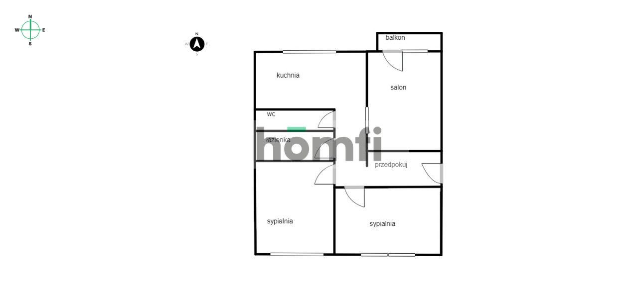 Spacious 3 bedroom apartment - 66,3m2 - Apartment - Sale - Sosnowiec, Środula