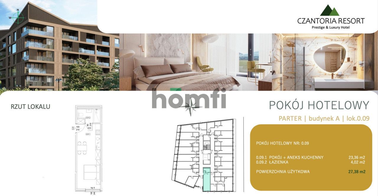 Ustroń | Czantoria | Pokój hotelowy premium wykończony pod klucz przy wyciągu narciarskim Czantoria - Apartment - Sale - Cieszyński, Ustroń