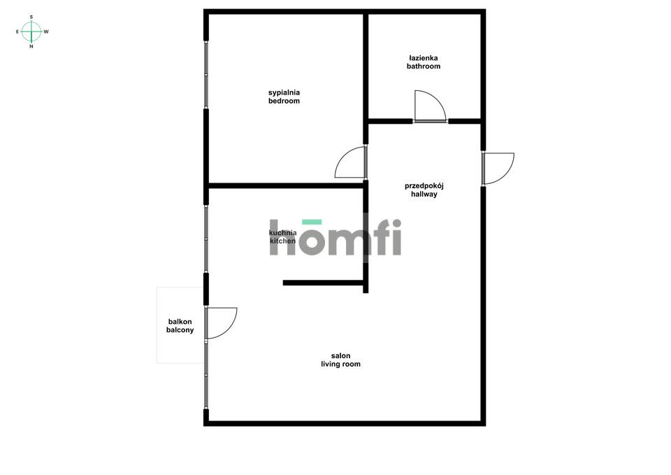 2 pokoje z balkonem i piwnicą - ul. Rogowska - Mieszkanie - Wynajem - Wrocław, Fabryczna / Nowy Dwór