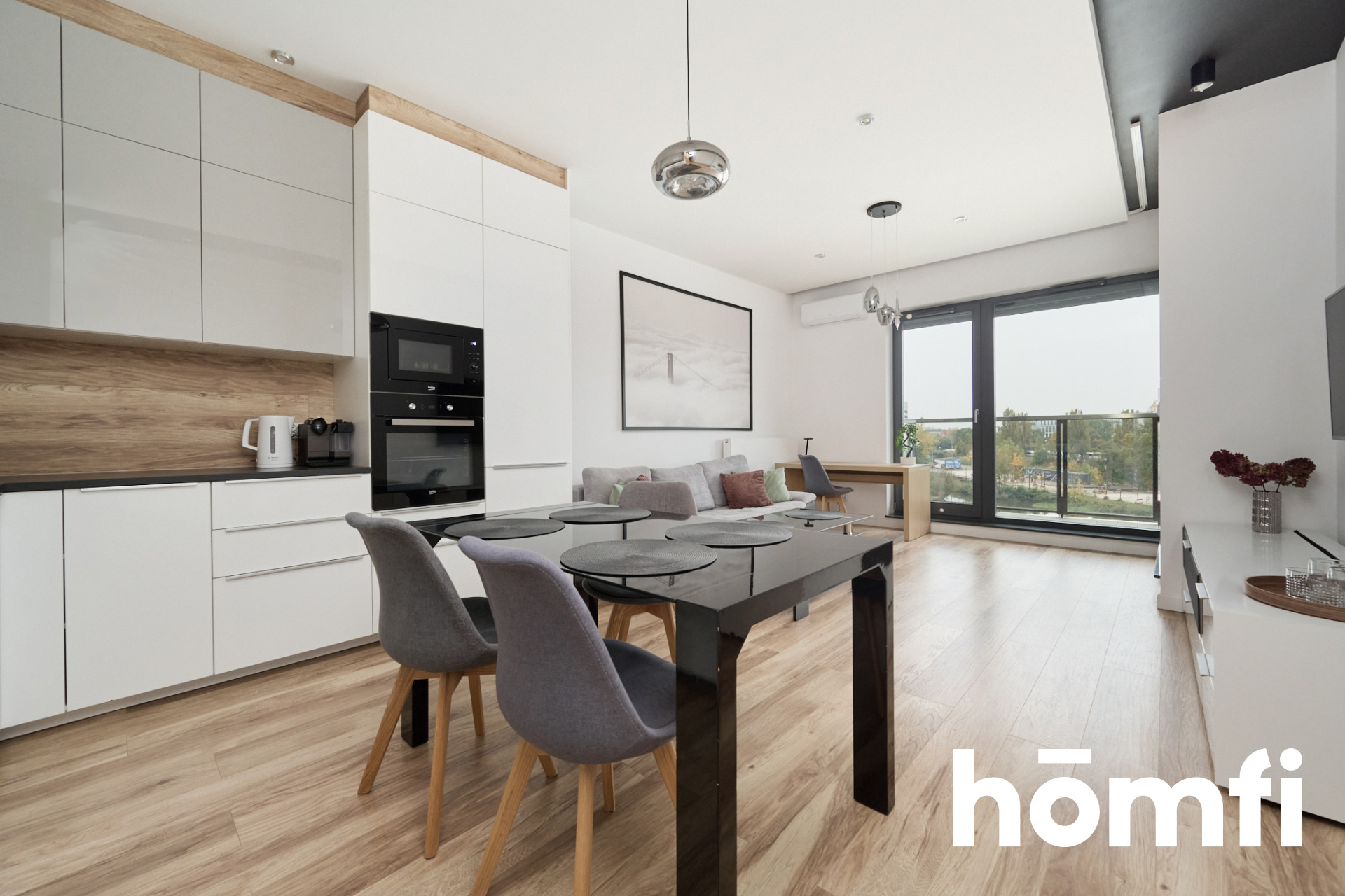 Beautiful apartment 57m2 with a terrace and view of the river - Apartment - Rent - Wrocław, Śródmieście / Plac Grunwaldzki