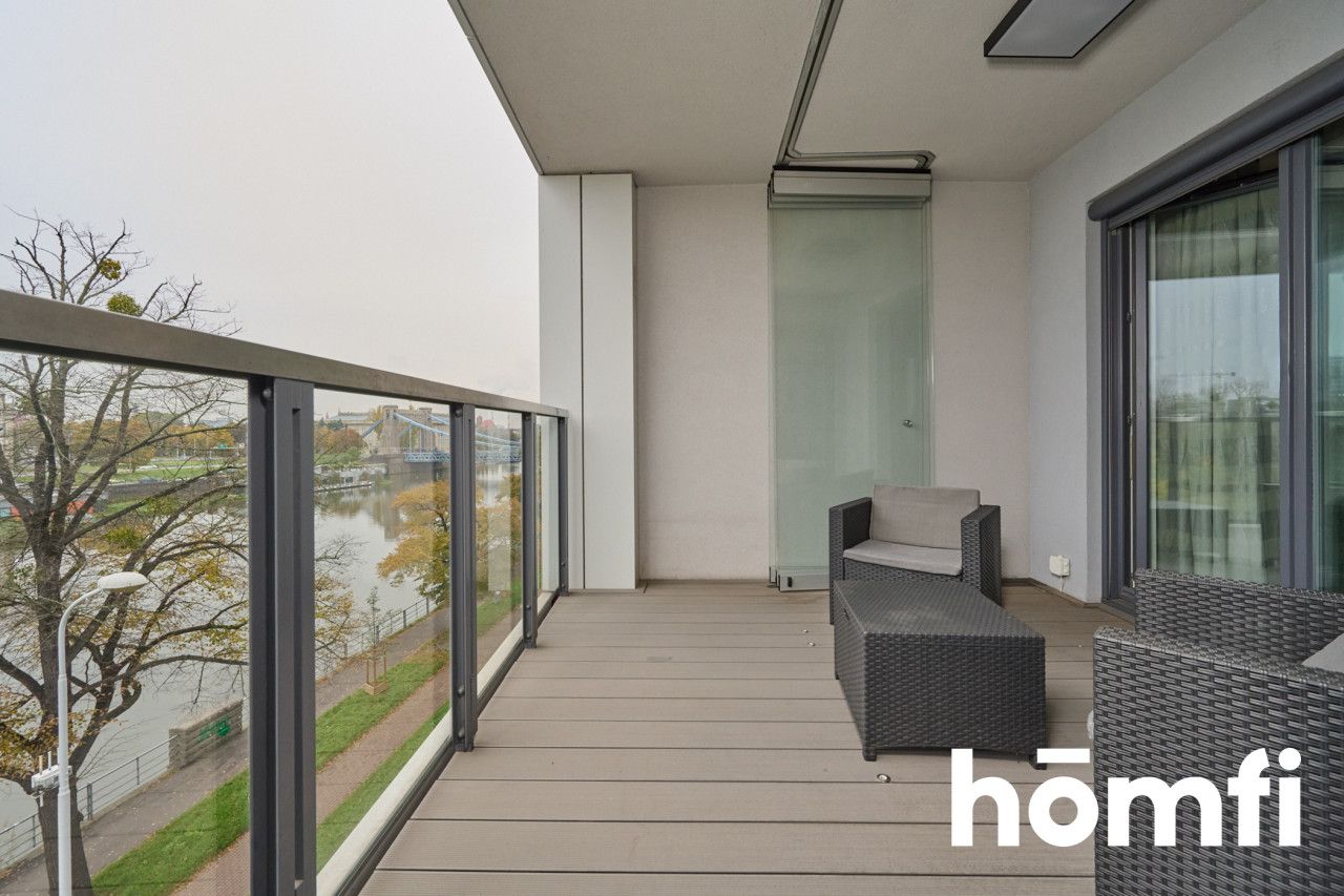 Beautiful apartment 57m2 with a terrace and view of the river - Apartment - Rent - Wrocław, Śródmieście / Plac Grunwaldzki