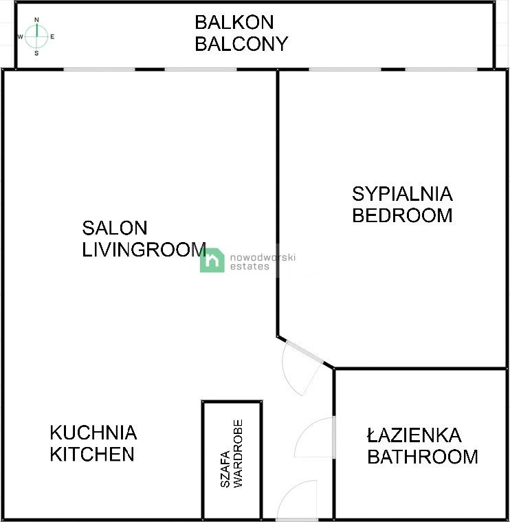 2-room with balcony / Gazowa / Tarnogaj - Apartment - Rent - Wrocław, Krzyki