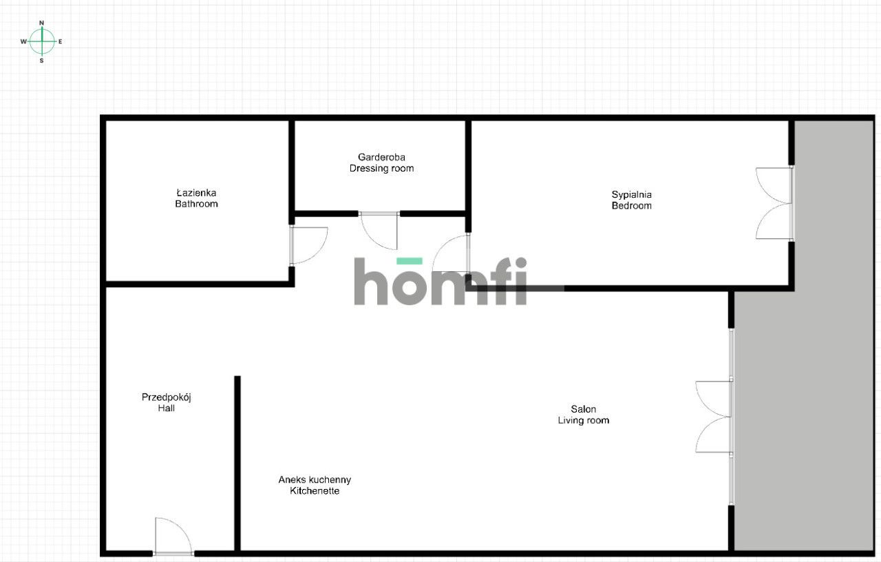 2-pokojowy duży apartament u. Walońska - Angel Wings - Mieszkanie - Wynajem - Wrocław, Krzyki