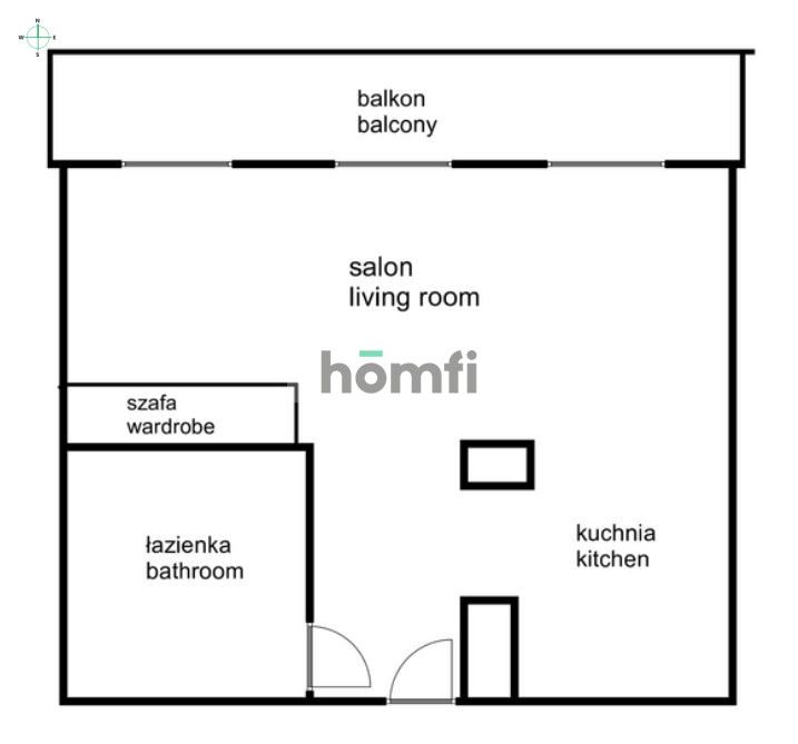 A COMFORTABLE AND MODERN STUDIO APARTMENT ON KUŹNIKI - Apartment - Rent - Wrocław, Fabryczna / Kuźniki