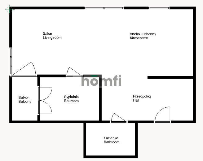 A modern two-room apartment, Stańczyka street - Apartment - Rent - Kraków, Krowodrza / Bronowice